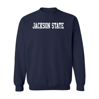 Jackson State Tigers Basic Block Crewneck Sweatshirt - Navy