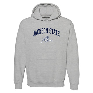 Jackson State Tigers Arch Logo Hoodie - Sport Grey