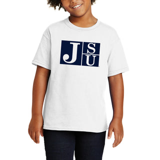 Jackson State Tigers Primary Logo Youth T Shirt - White