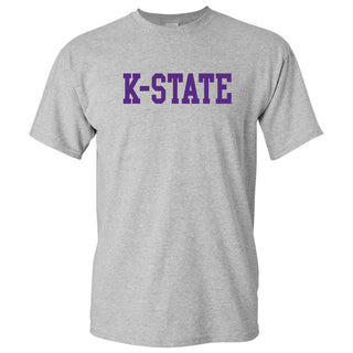 Kansas State University Wildcats Basic Block Cotton T-Shirt - Sport Grey