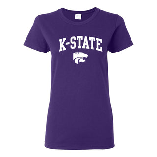 Kansas State University Wildcats Arch Logo Cotton Women's T-Shirt - Purple