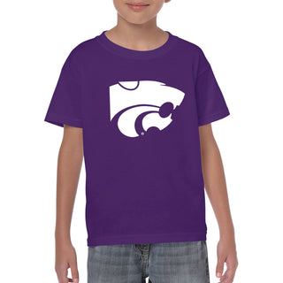 Kansas State University Wildcats Primary Logo Cotton Youth T-Shirt - Purple