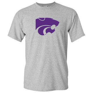 Kansas State University Wildcats Primary Logo Cotton T-Shirt - Sport Grey