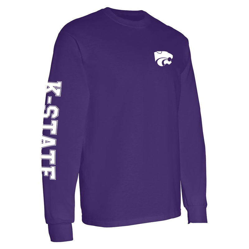 Kansas State Wildcats Double Sleeve Long Sleeve T Shirt - Purple