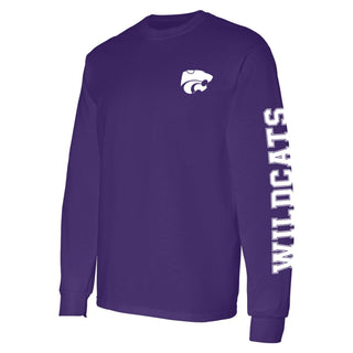 Kansas State Wildcats Double Sleeve Long Sleeve T Shirt - Purple