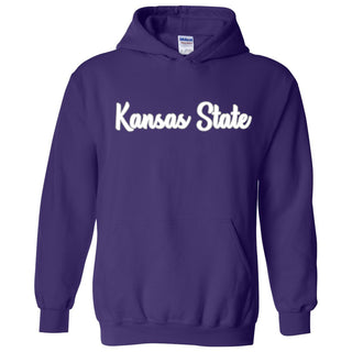 Kansas State University Wildcats Basic Script Cotton Hoodie - Purple