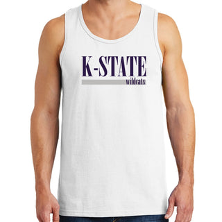 Kansas State University Wildcats Boldline Basic Cotton Tank Top - White