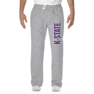 Kansas State Wildcats Super Block Sweatpants - Sport Grey