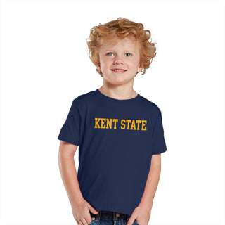 Kent State University Golden Flashes Basic Block Toddler Short Sleeve T Shirt - Navy