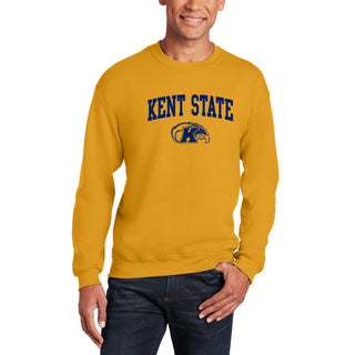 Kent State Golden Flashes Arch Logo Crewneck Sweatshirt - Gold