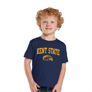 Kent State University Golden Flashes Arch Logo Toddler Short Sleeve T Shirt - Navy