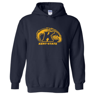 Kent State University Golden Flashes Primary Logo Haavy Blend Hoodie - Navy