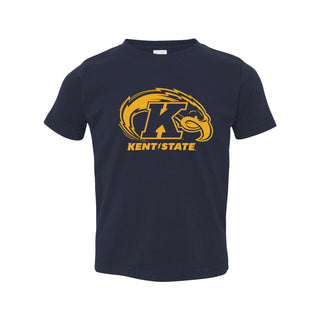 Kent State University Golden Flashes Primary Logo Toddler Short Sleeve T Shirt - Navy