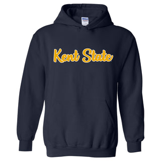 Kent State University Golden Flashes Basic Script Heavy Blend Hoodie - Navy