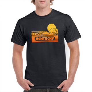 Kentucky Groovy Sunset T-Shirt - Black