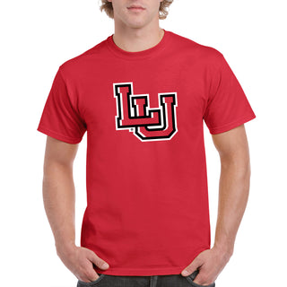 Lamar University Cardinals Primary Logo Short Sleeve T Shirt - Red