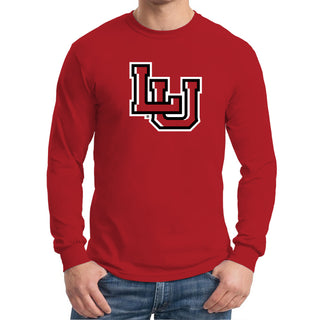 Lamar University Cardinals Primary Logo Long Sleeve T Shirt - Red