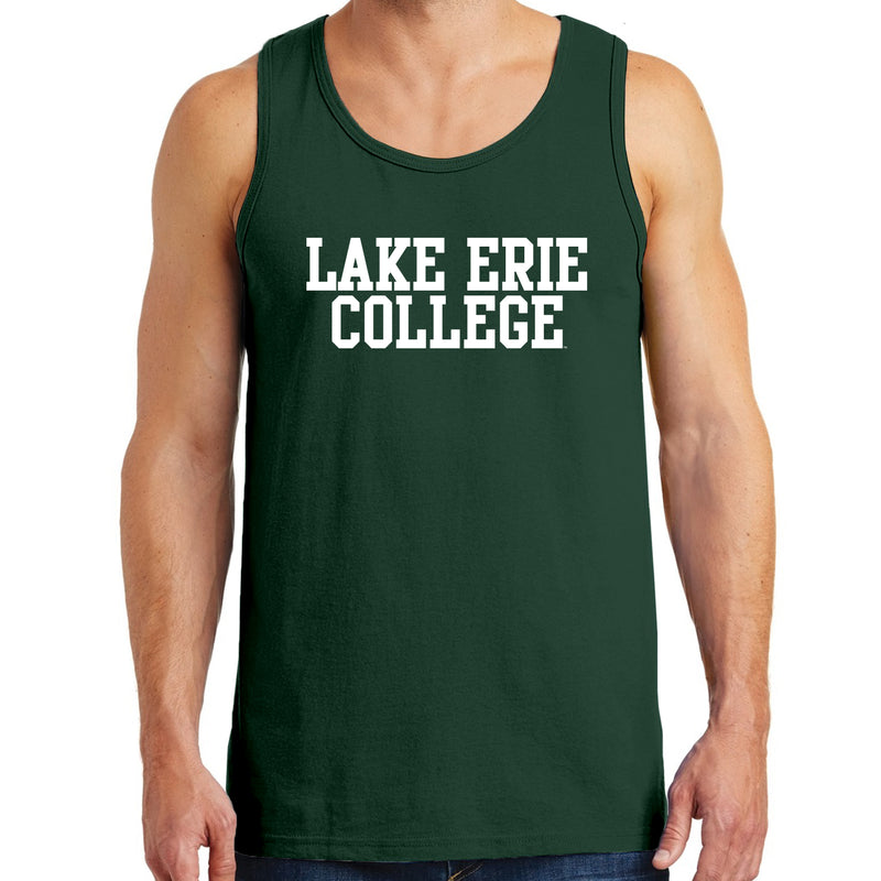 Lake Erie College Storm Basic Block Tank Top - Forest