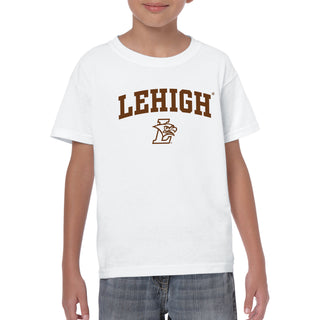 Lehigh University Mountain Hawks Arch Logo Youth T-Shirt - White