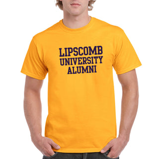 Lipscomb University Bisons Alumni Basic Block Short Sleeve T Shirt - Gold