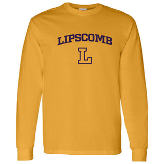 Lipscomb University Bisons Arch Logo Long Sleeve T Shirt - Gold