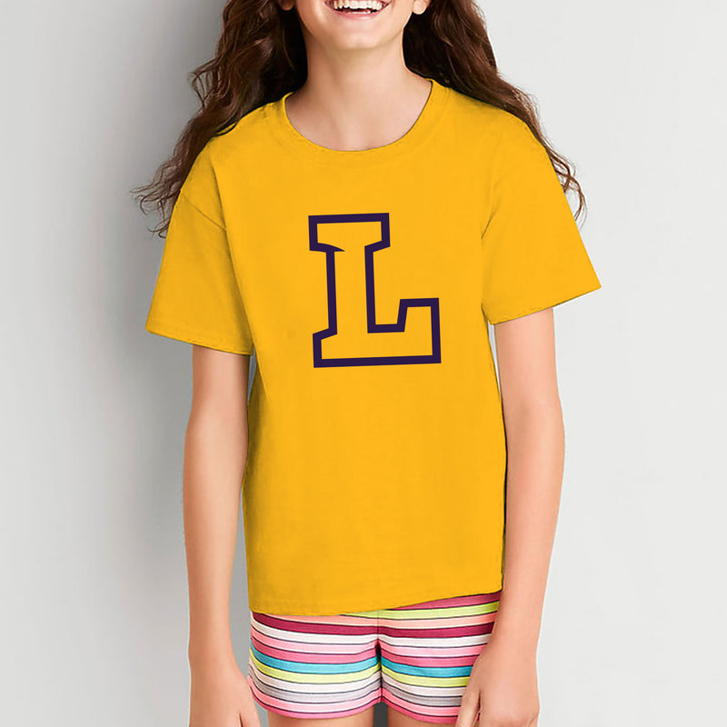 Lipscomb University Bisons Primary Logo Youth T Shirt - Gold