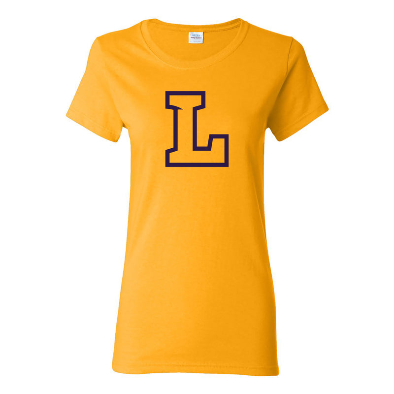 Lipscomb University Bisons Primary Logo Womens Short Sleeve T Shirt - Gold