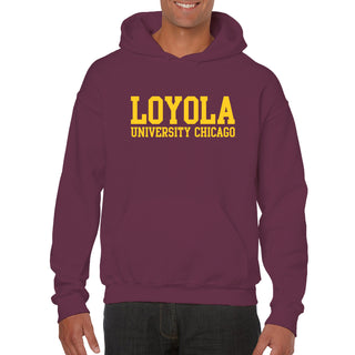 Loyola University Chicago Ramblers Basic Block Hoodie - Maroon