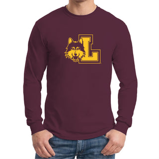 Loyola University Chicago Rambler Logo Long Sleeve T Shirt - Maroon