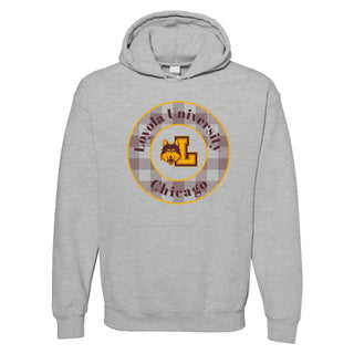 Loyola Chicago Plaid Circle Hoodie - Sport Grey