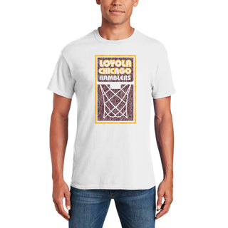 Loyola University Chicago Ramblers Basketball Net Block T Shirt - White