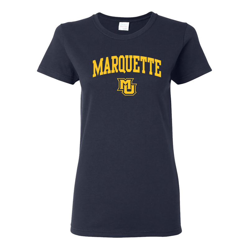 Marquette University Golden Eagles Arch Logo Womens T-Shirt - Navy