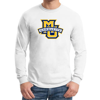 Marquette University Golden Eagles Primary Logo Long Sleeve - White