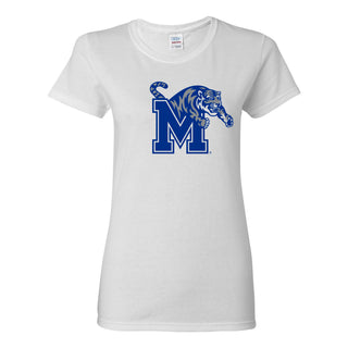 Memphis Tigers Primary Logo Women's T-Shirt - White