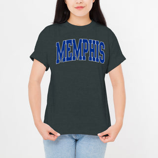 Memphis Tigers Mega Arch T-Shirt - Dark Heather