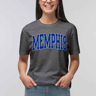 Memphis Tigers Mega Arch T-Shirt - Graphite Heather