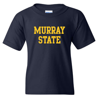 Murray State University Racers Basic Block Youth Short Sleeve T Shirt - Navy