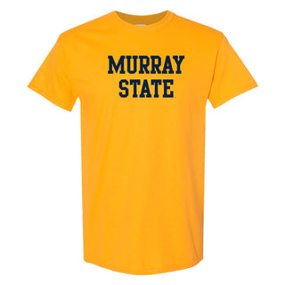 Murray State University Racers Basic Block Short Sleeve T Shirt - Gold