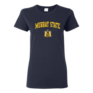 Murray State University Racers Arch Logo Women's Short Sleeve T Shirt - Navy