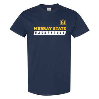 Murray State University Racers Basketball Slant Short Sleeve T Shirt - Navy