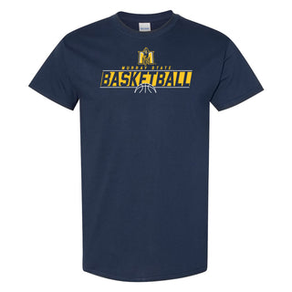 Murray State University Racers Basketball Charge T Shirt - Navy