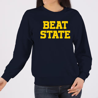 Beat State Crewneck Sweatshirt - Navy