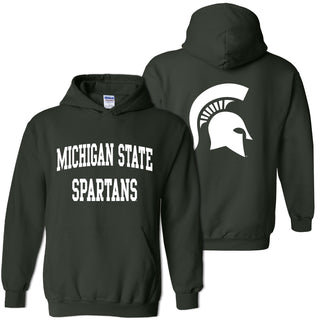 Michigan State University Spartans Front Back Print Hoodie - Forest