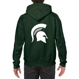 Michigan State University Spartans Front Back Print Hoodie - Forest