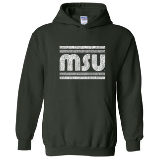 Michigan State University Spartans Retro Underline Hoodie - Forest