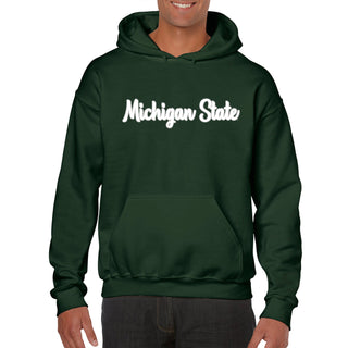 Michigan State University Spartans Basic Script Heavy Blend Hoodie - Forest