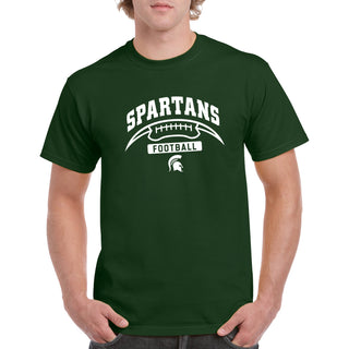 Michigan State University Spartans Football Crescent Short Sleeve T Shirt - Forest