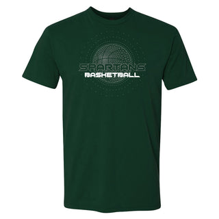 Michigan State University Spartans Basketball Rezzed - Premium Cotton Tee - Forest