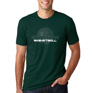 Michigan State University Spartans Basketball Rezzed - Premium Cotton Tee - Forest