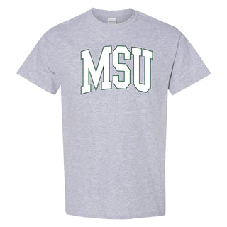 Michigan State University Spartans Mega Arch T-Shirt - Sport Grey